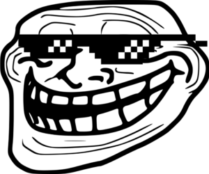 Troll Face Glass PNG
